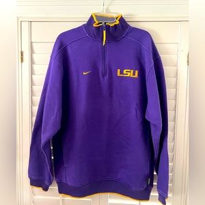 Men’s Nike LSU pullover 3/4 zip sweatshirt